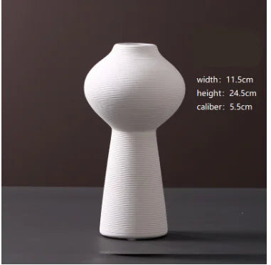 Minimalist White Ceramic Vase