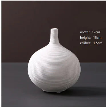 Minimalist White Ceramic Vase