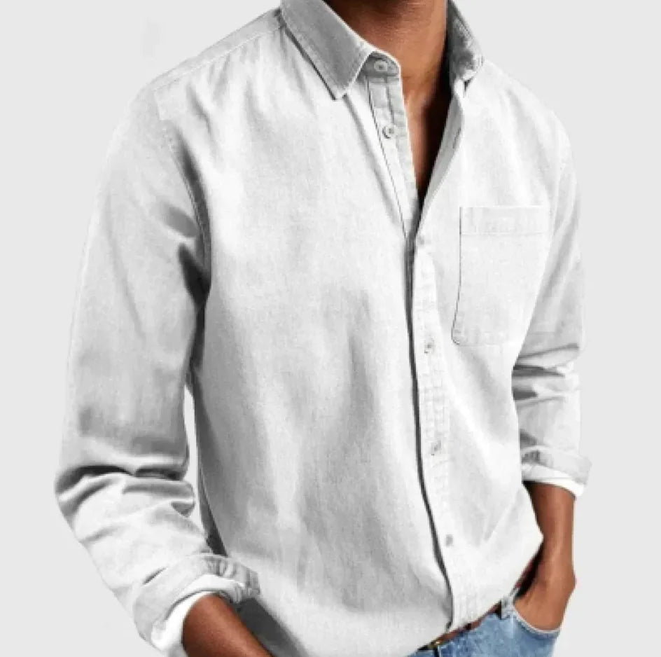 Men's Long Sleeve Lapel Shirt