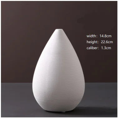 Minimalist White Ceramic Vase