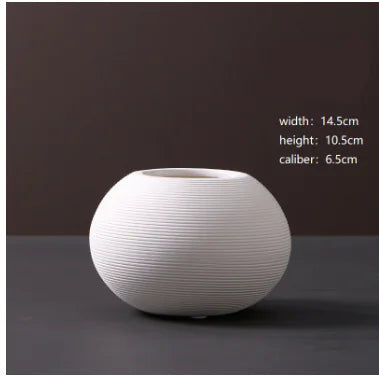 Minimalist White Ceramic Vase