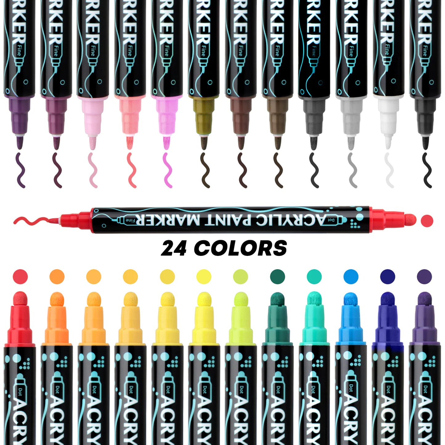 Double-Headed Acrylic Marker Pen