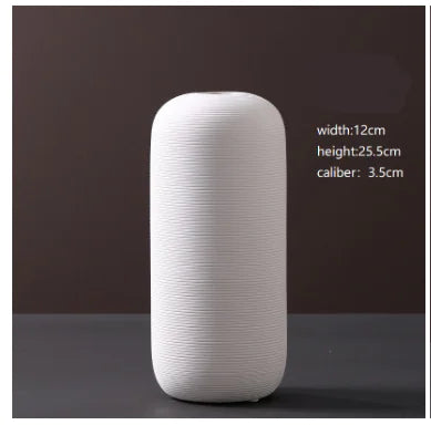 Minimalist White Ceramic Vase