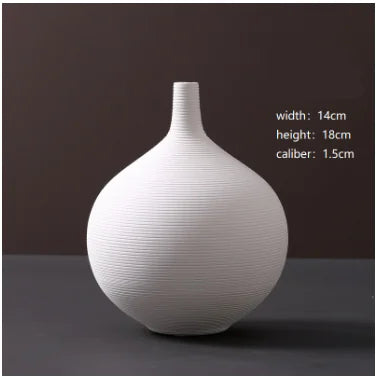 Minimalist White Ceramic Vase