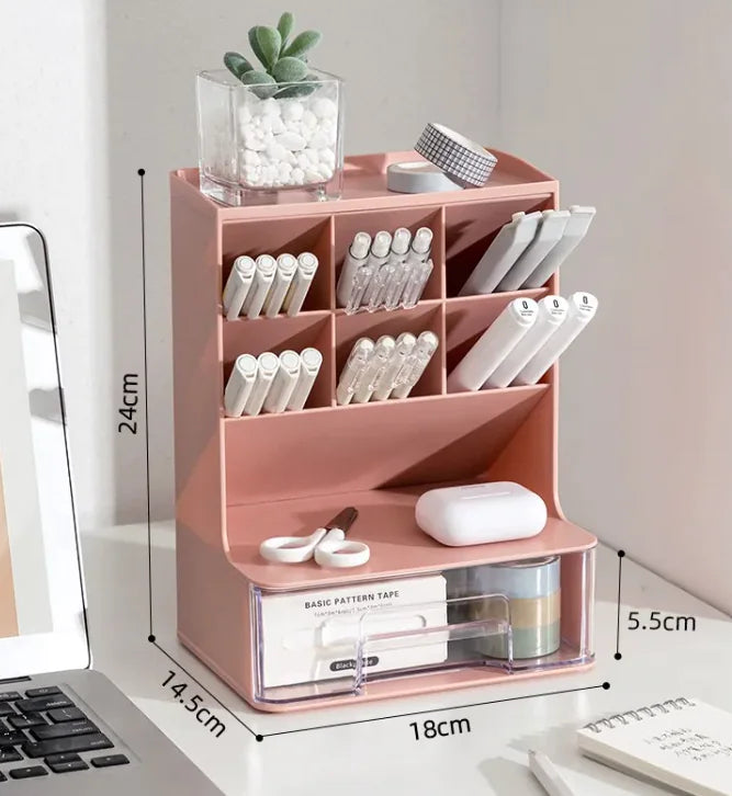 Angled Pen Holder Desk Organizer