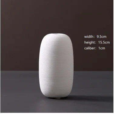 Minimalist White Ceramic Vase